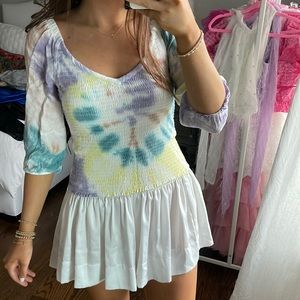 Chaser Tie Dye Ruched Top